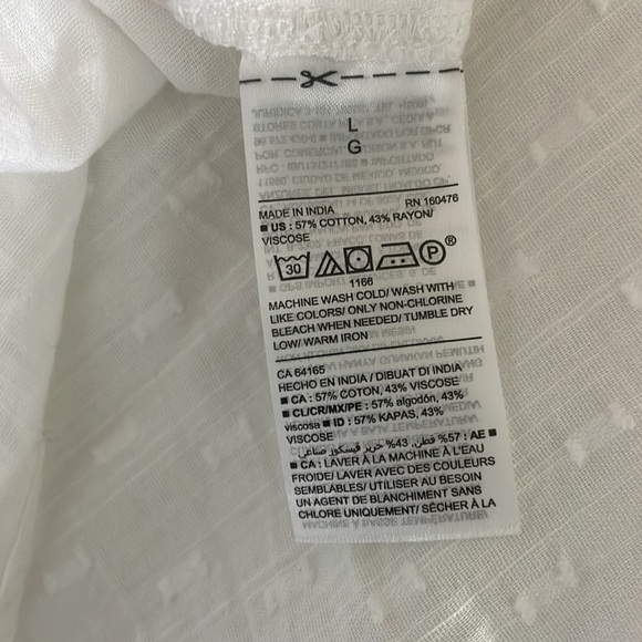 Old Navy peasant tunic blouse | size large | white - Picture 4 of 4